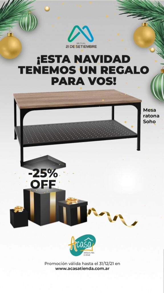 ¡Para estas fiestas encontrá el regalo ideal en Acasa de la mano de la mutual!
